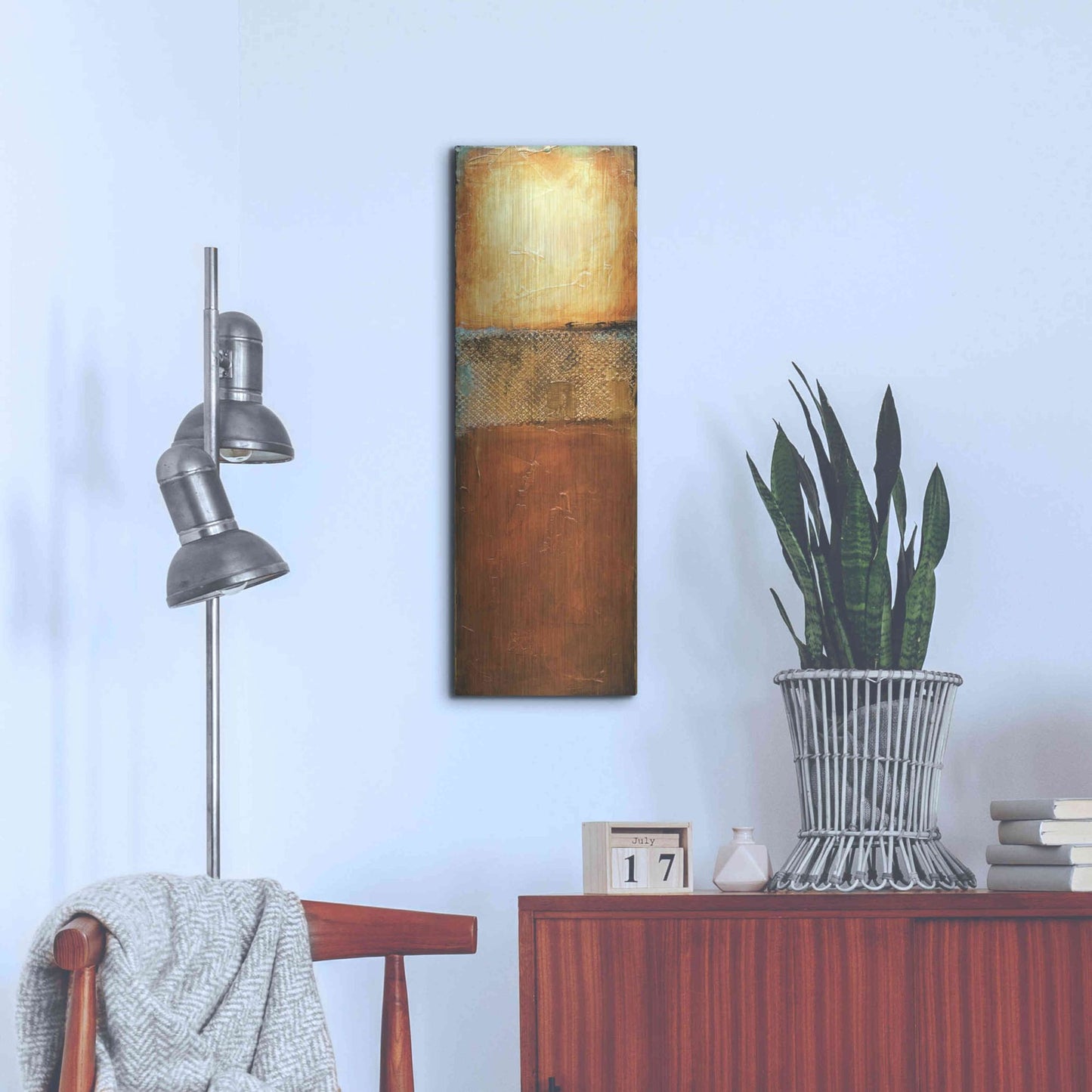 Luxe Metal Art 'Urban Zen I' by Erin Ashley, Metal Wall Art,12x36