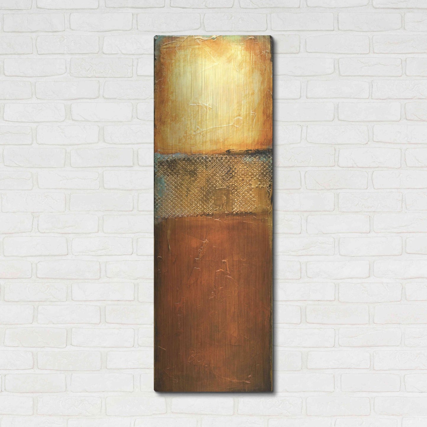 Luxe Metal Art 'Urban Zen I' by Erin Ashley, Metal Wall Art,16x48