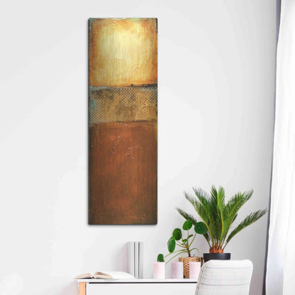 Luxe Metal Art 'Urban Zen I' by Erin Ashley, Metal Wall Art,16x48