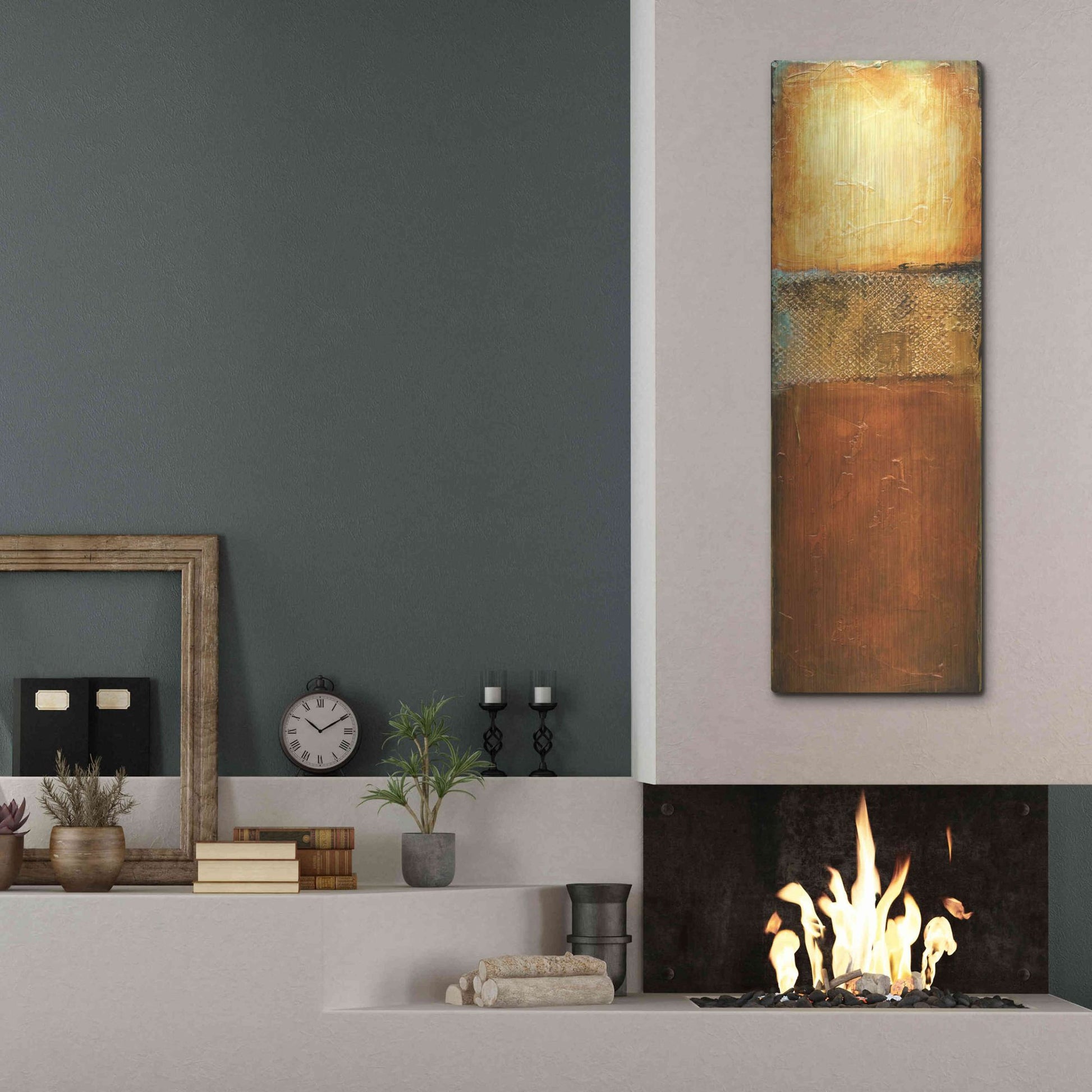 Luxe Metal Art 'Urban Zen I' by Erin Ashley, Metal Wall Art,16x48