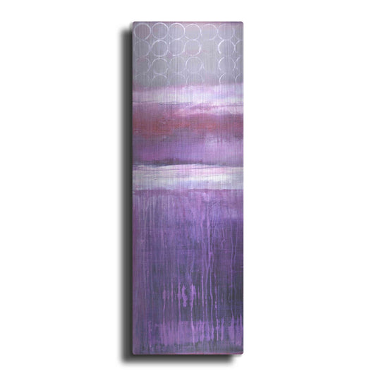 Luxe Metal Art 'Purple Rain I' by Erin Ashley, Metal Wall Art