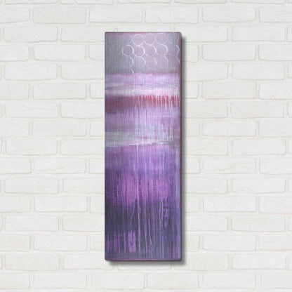 Luxe Metal Art 'Purple Rain II' by Erin Ashley, Metal Wall Art,12x36