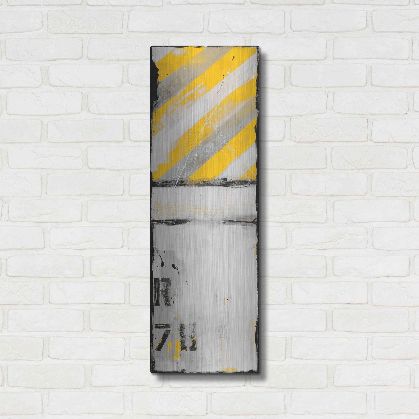 Luxe Metal Art 'Route 78 I' by Erin Ashley, Metal Wall Art,12x36