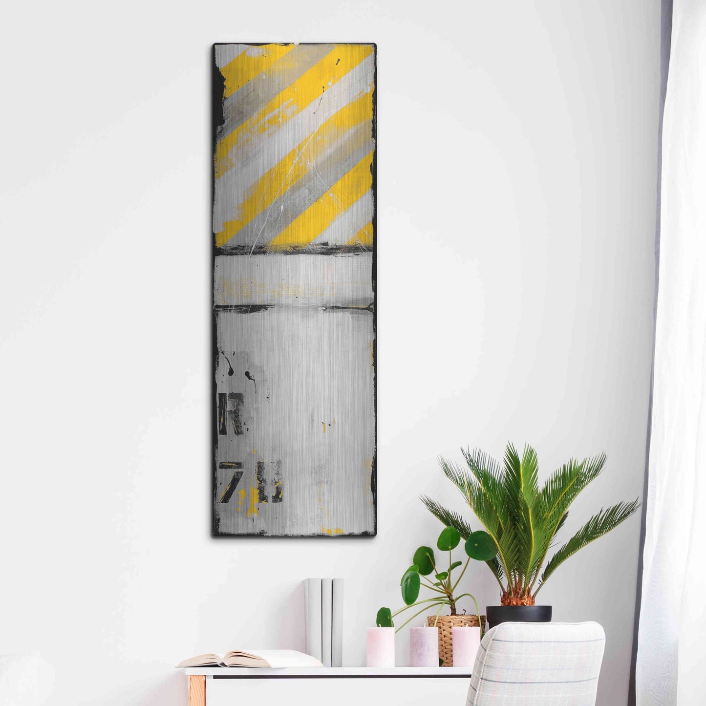 Luxe Metal Art 'Route 78 I' by Erin Ashley, Metal Wall Art,16x48