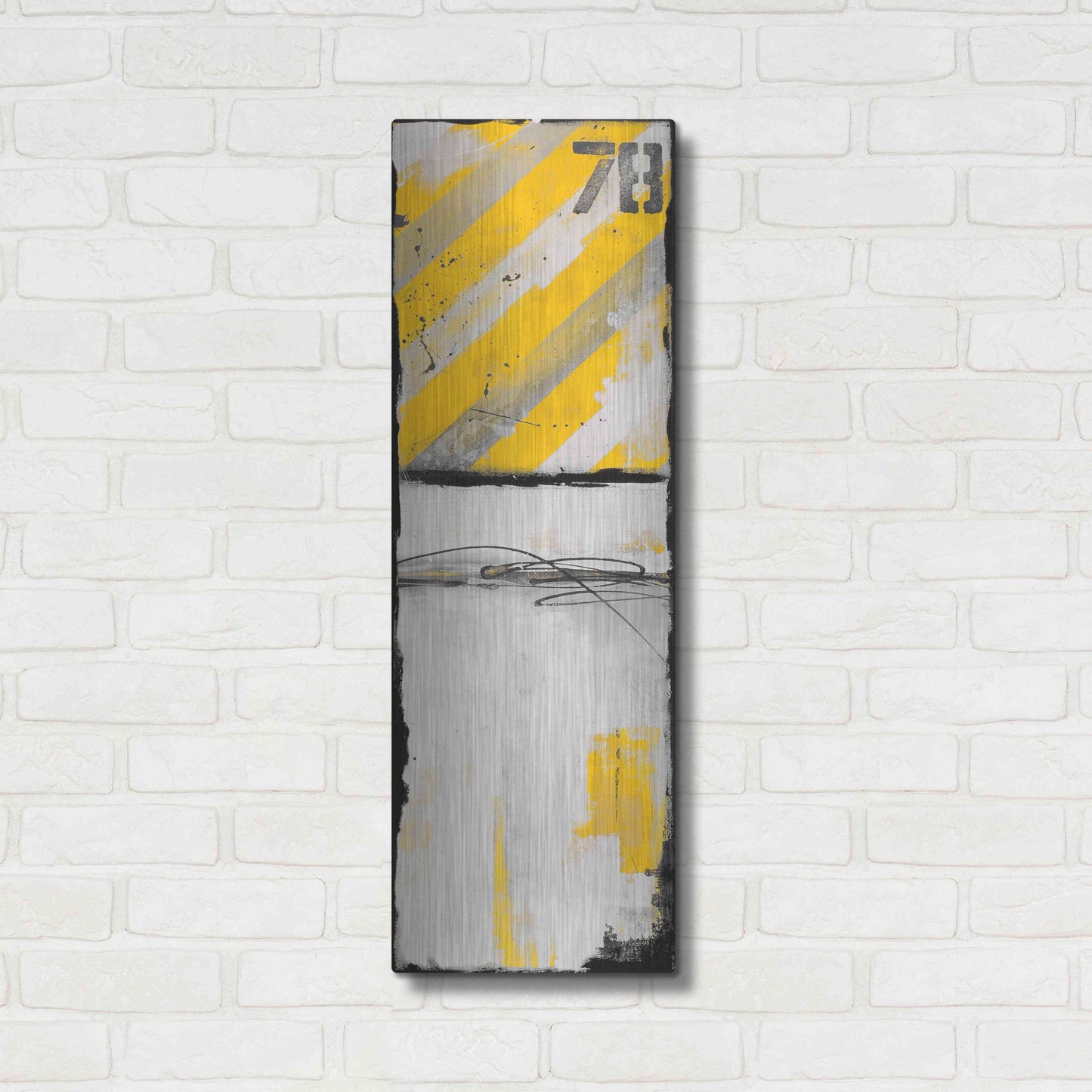 Luxe Metal Art 'Route 78 II' by Erin Ashley, Metal Wall Art,12x36