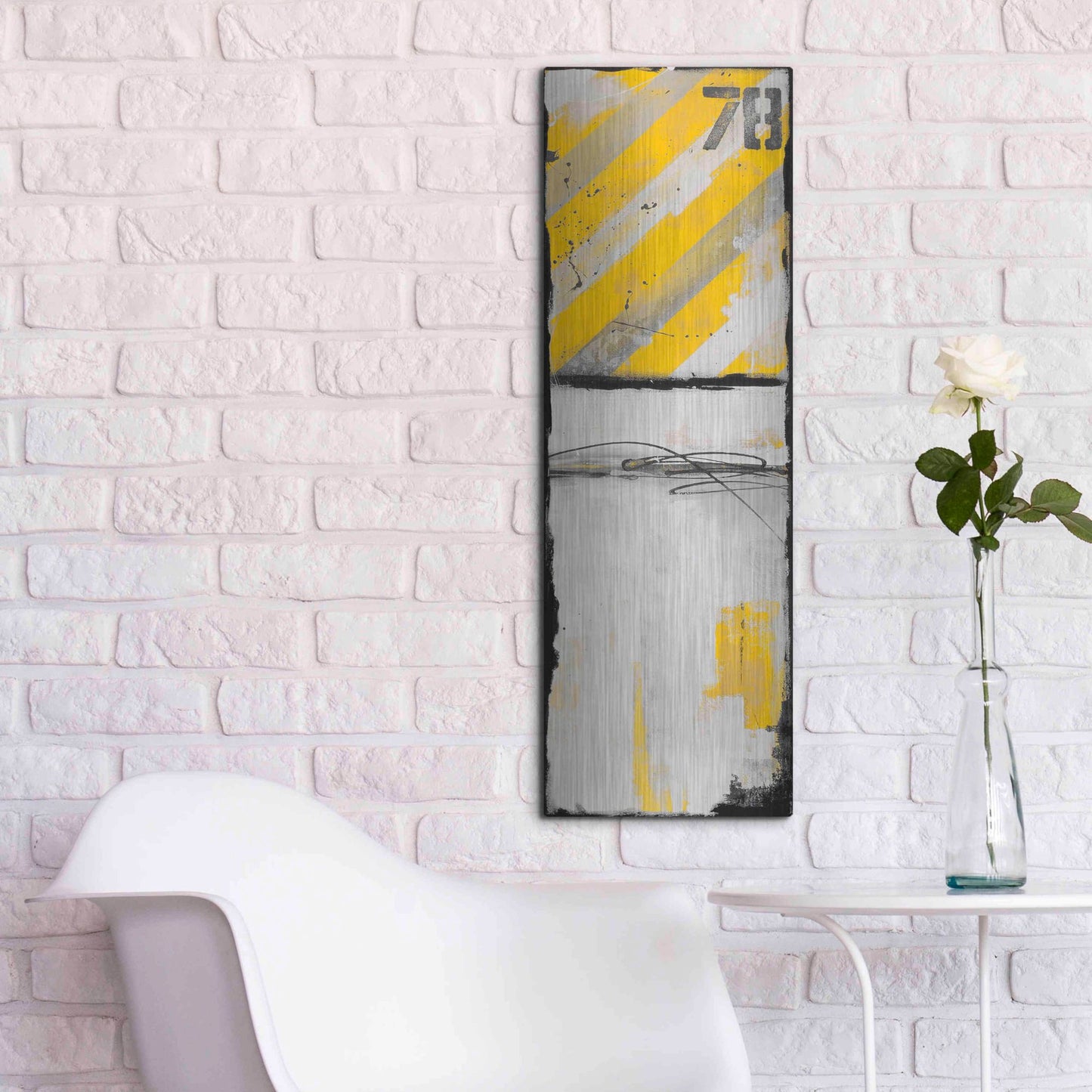 Luxe Metal Art 'Route 78 II' by Erin Ashley, Metal Wall Art,12x36