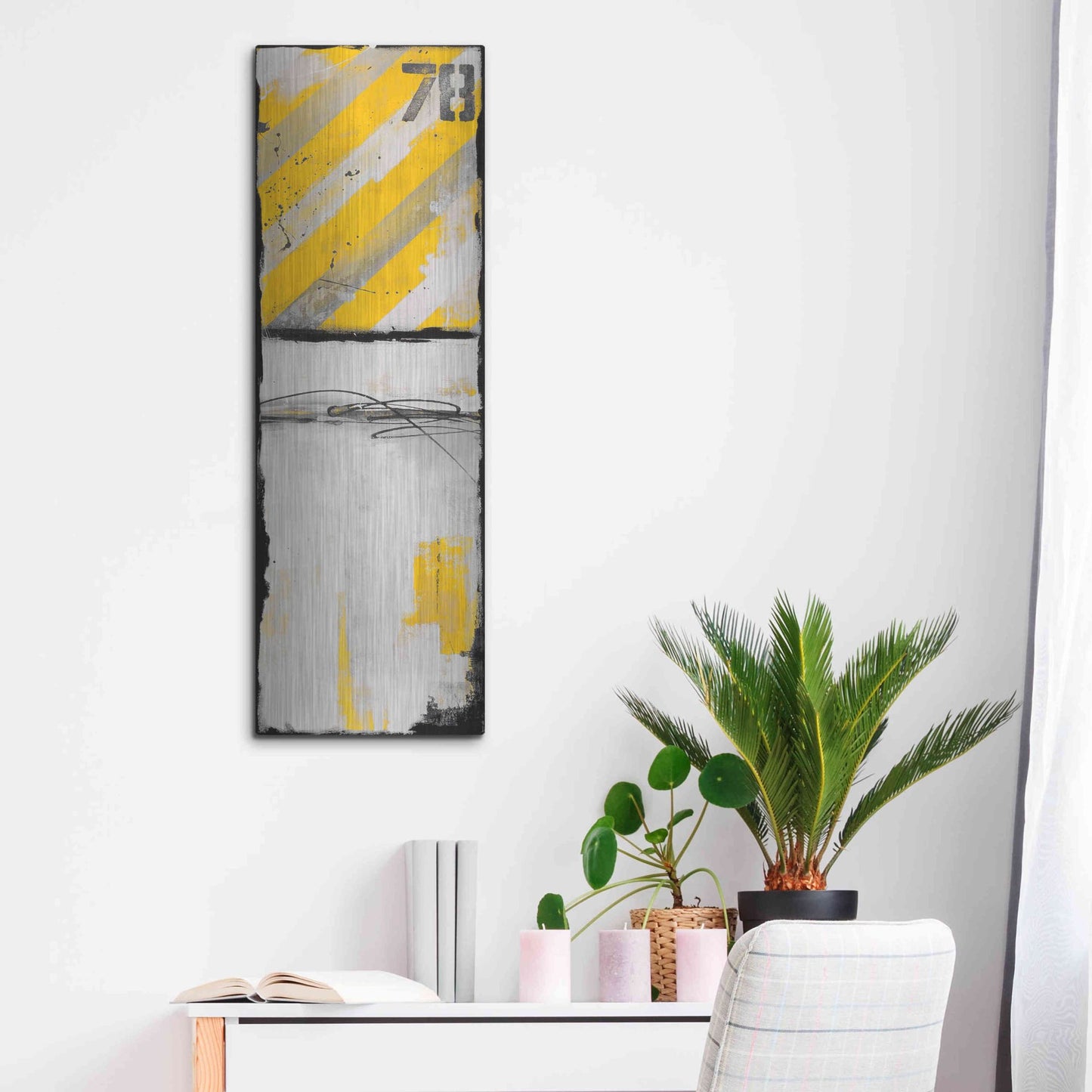 Luxe Metal Art 'Route 78 II' by Erin Ashley, Metal Wall Art,12x36