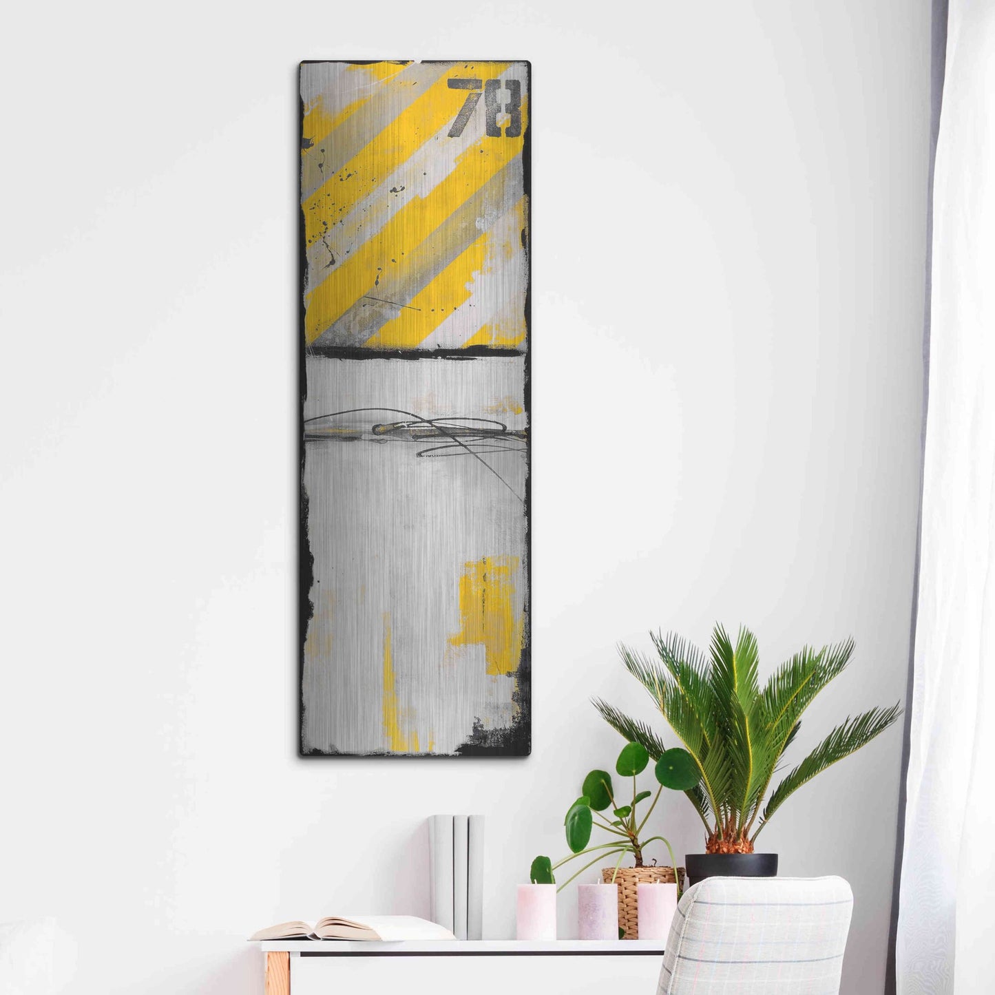 Luxe Metal Art 'Route 78 II' by Erin Ashley, Metal Wall Art,16x48