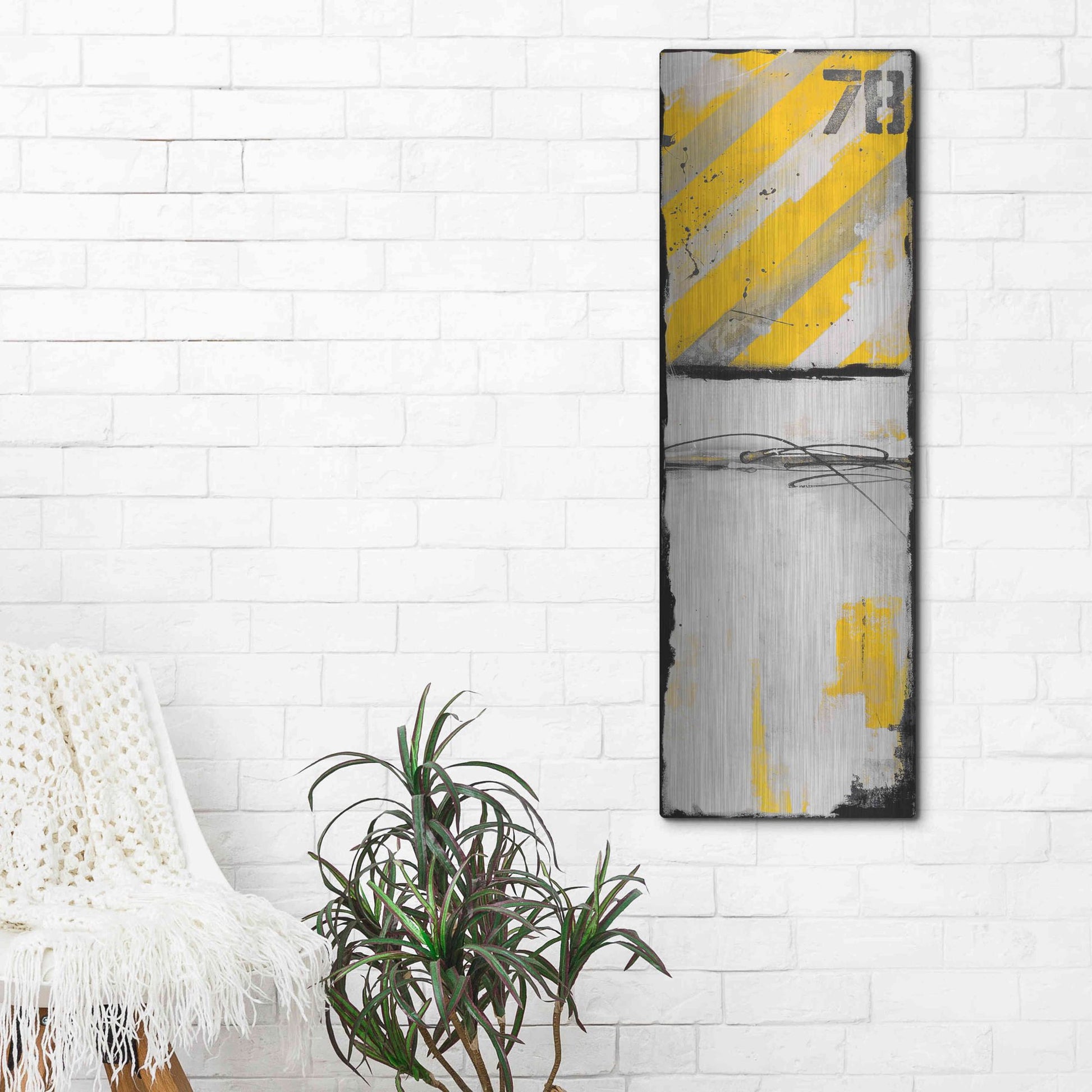 Luxe Metal Art 'Route 78 II' by Erin Ashley, Metal Wall Art,16x48