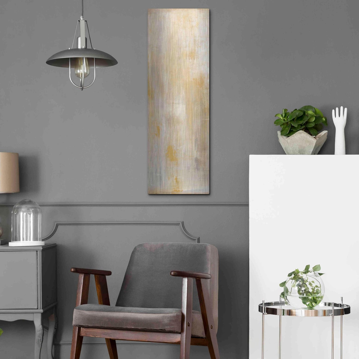 Luxe Metal Art 'Careless Whisper II' by Erin Ashley, Metal Wall Art,12x36