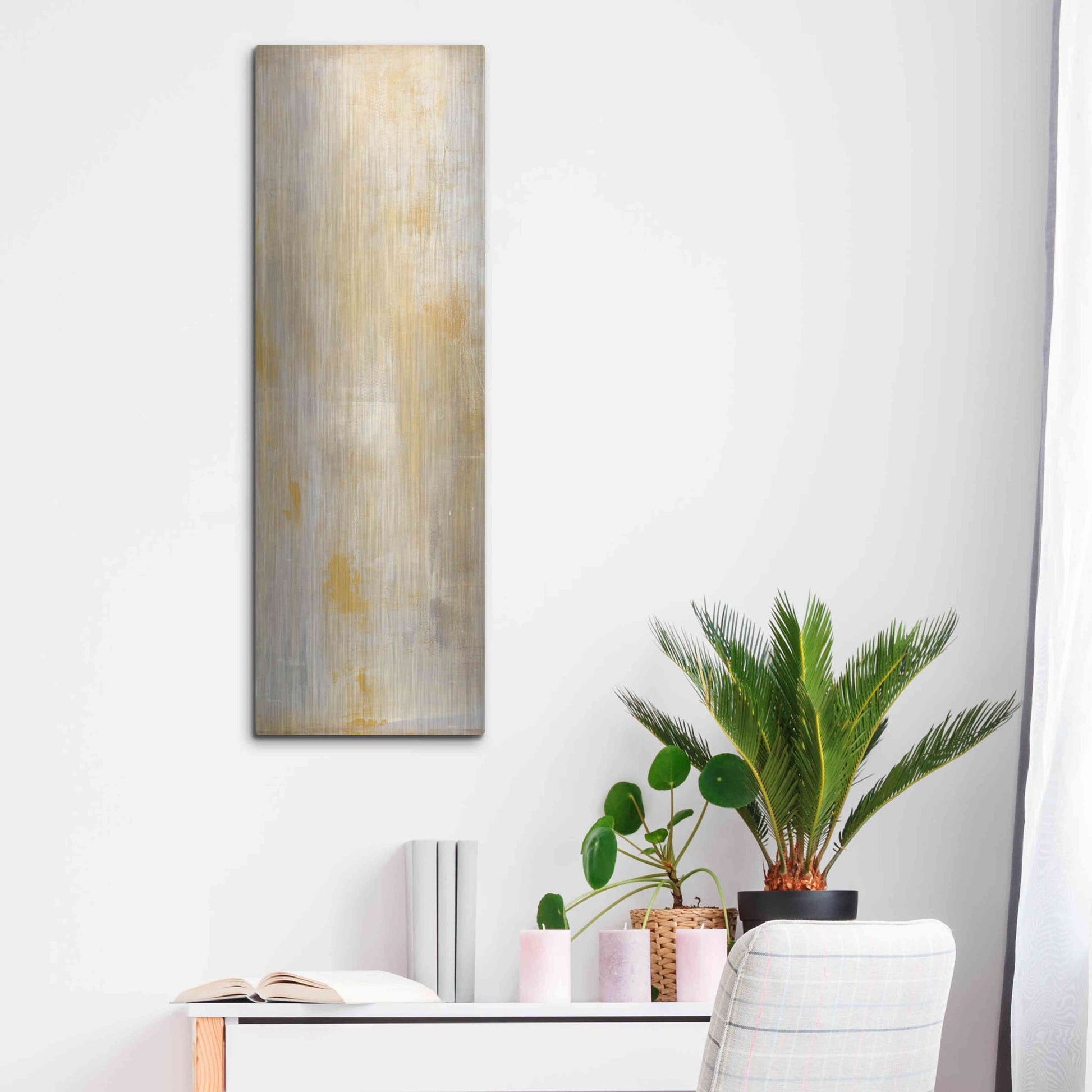 Luxe Metal Art 'Careless Whisper II' by Erin Ashley, Metal Wall Art,12x36