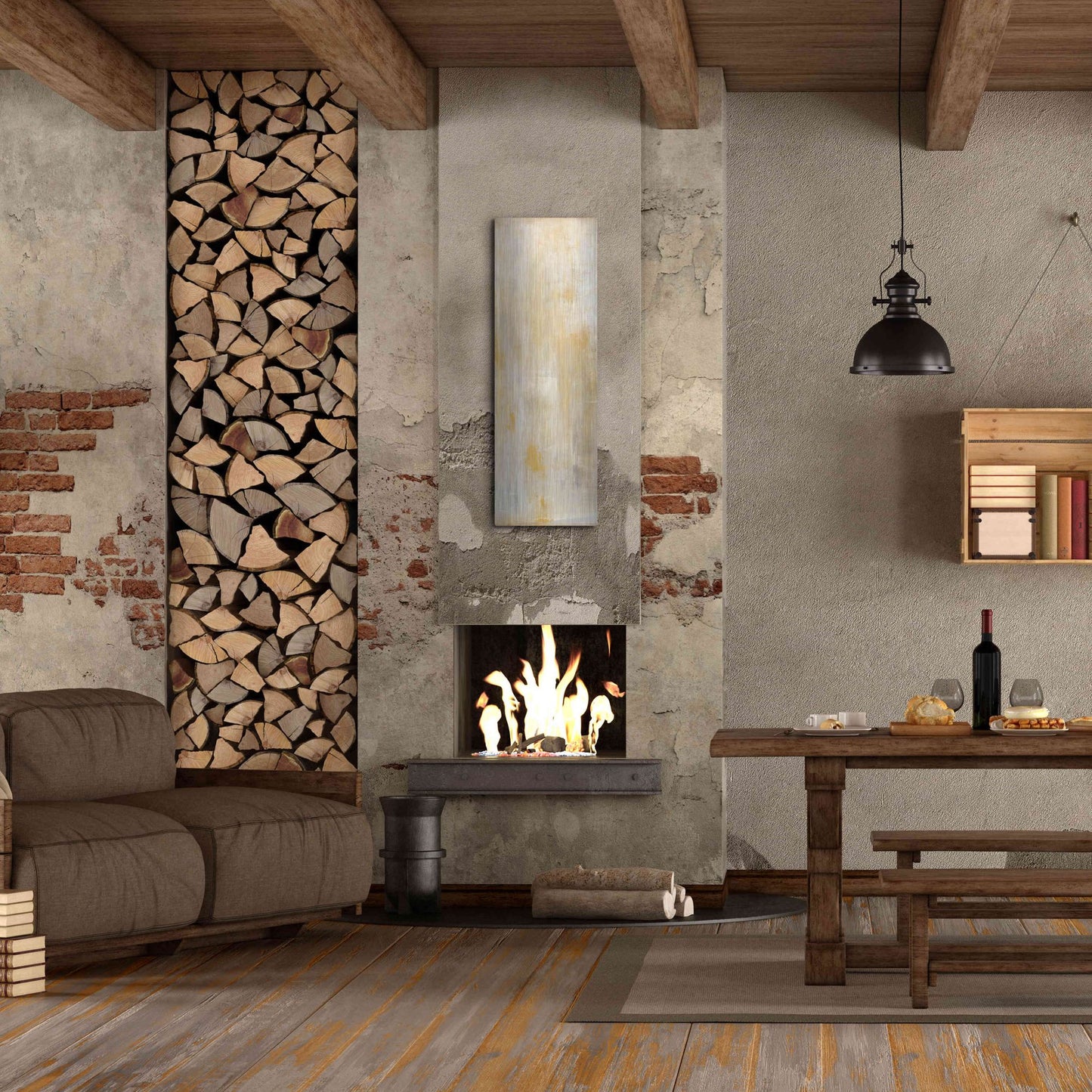 Luxe Metal Art 'Careless Whisper II' by Erin Ashley, Metal Wall Art,16x48