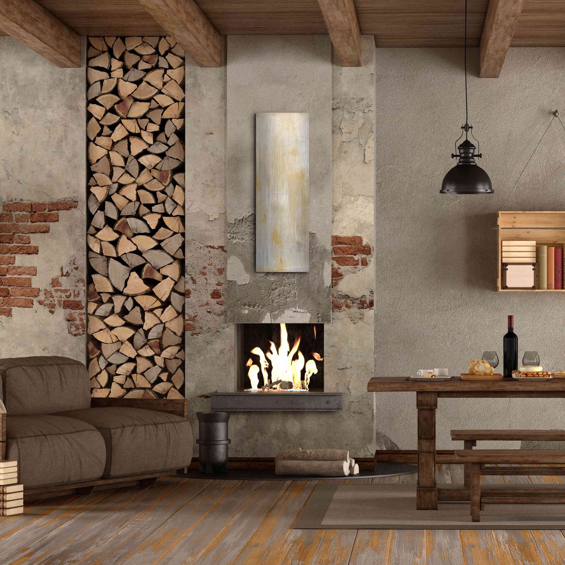 Luxe Metal Art 'Careless Whisper II' by Erin Ashley, Metal Wall Art,16x48