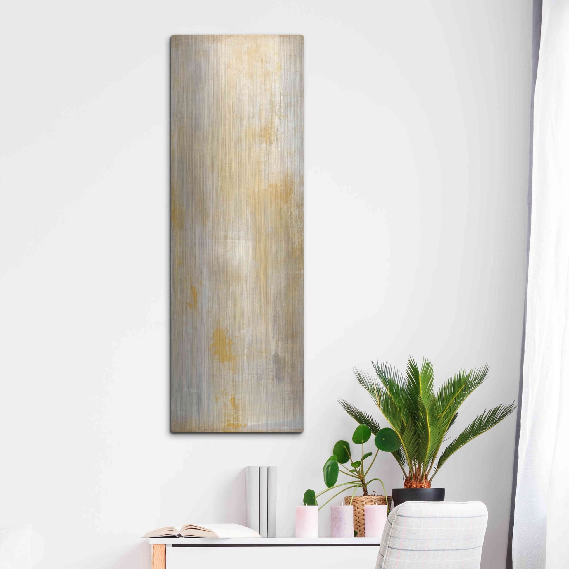 Luxe Metal Art 'Careless Whisper II' by Erin Ashley, Metal Wall Art,16x48