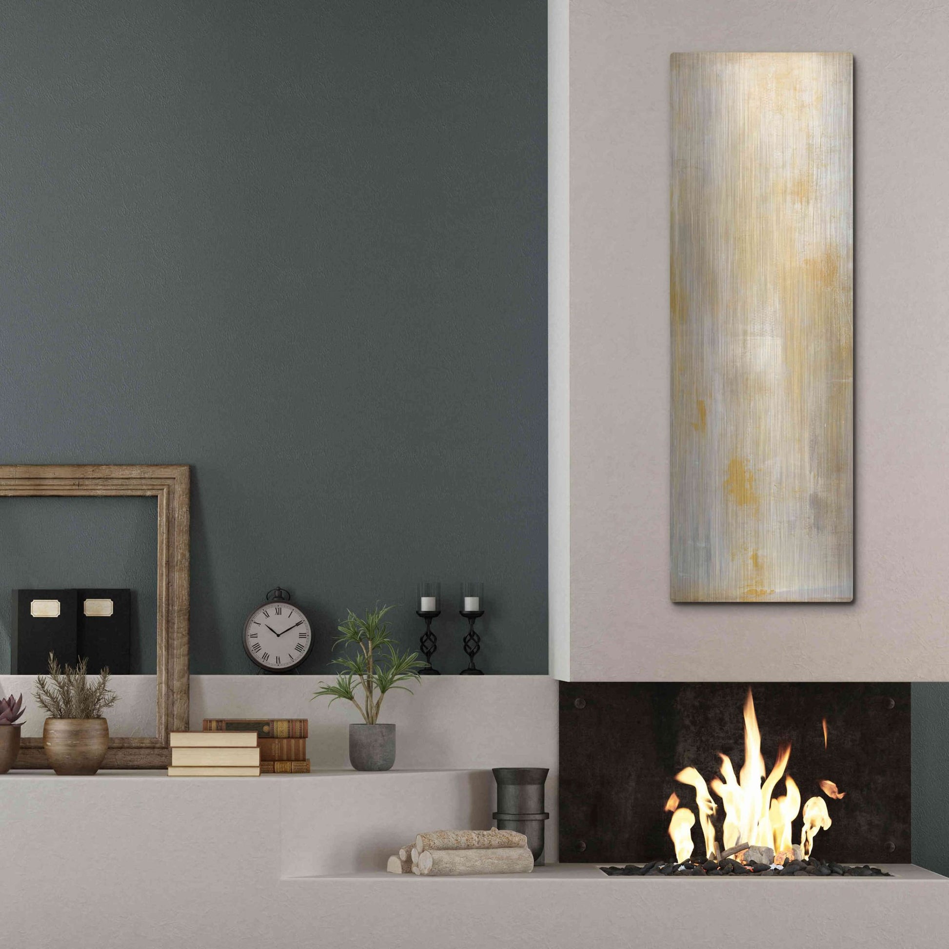 Luxe Metal Art 'Careless Whisper II' by Erin Ashley, Metal Wall Art,16x48