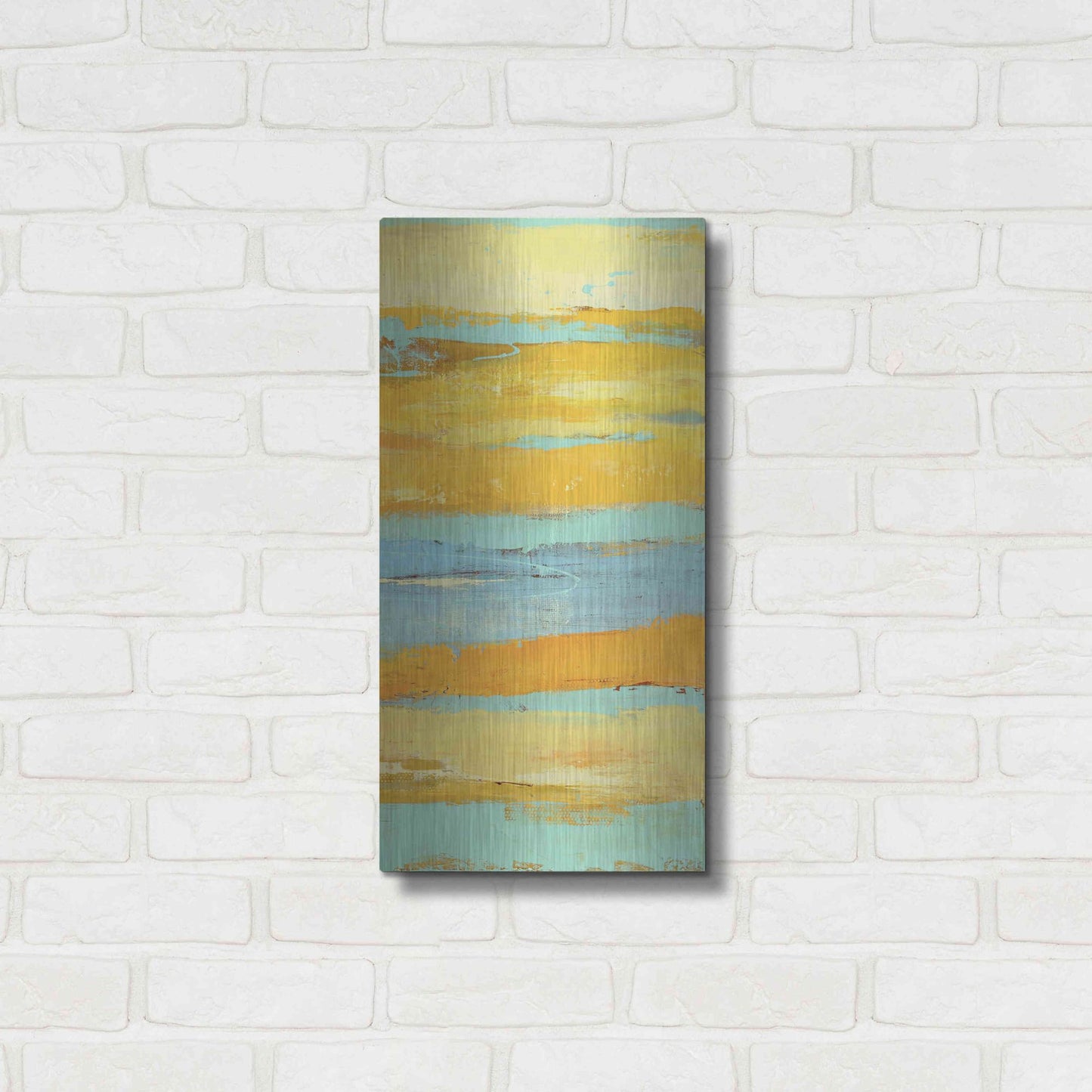 Luxe Metal Art 'Caribbean Sunrise II' by Erin Ashley, Metal Wall Art,12x24