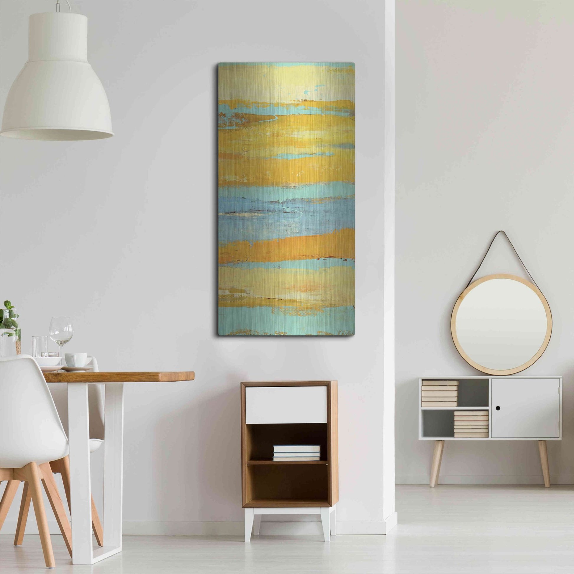 Luxe Metal Art 'Caribbean Sunrise II' by Erin Ashley, Metal Wall Art,24x48