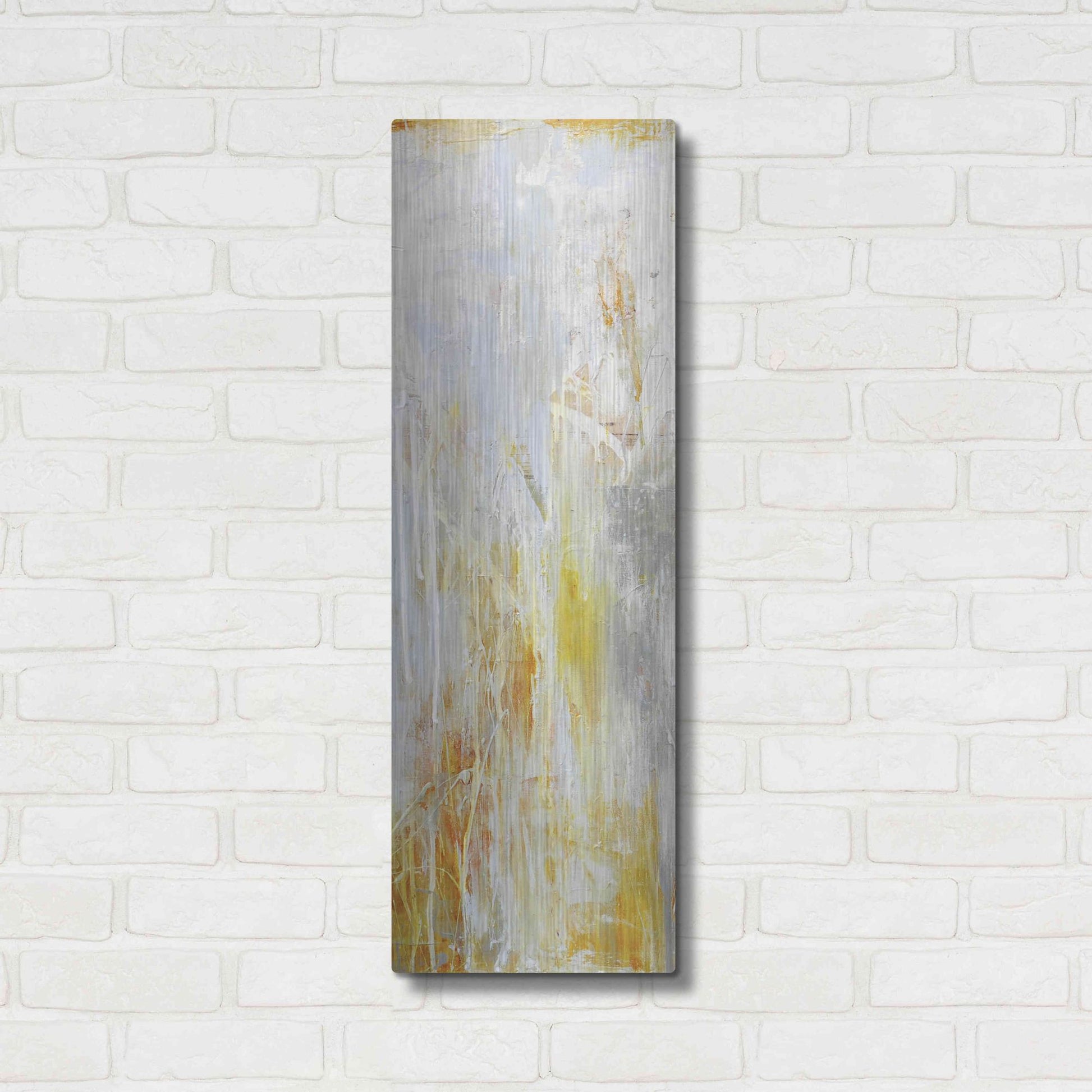 Luxe Metal Art 'Heart of Glass II' by Erin Ashley, Metal Wall Art,12x36