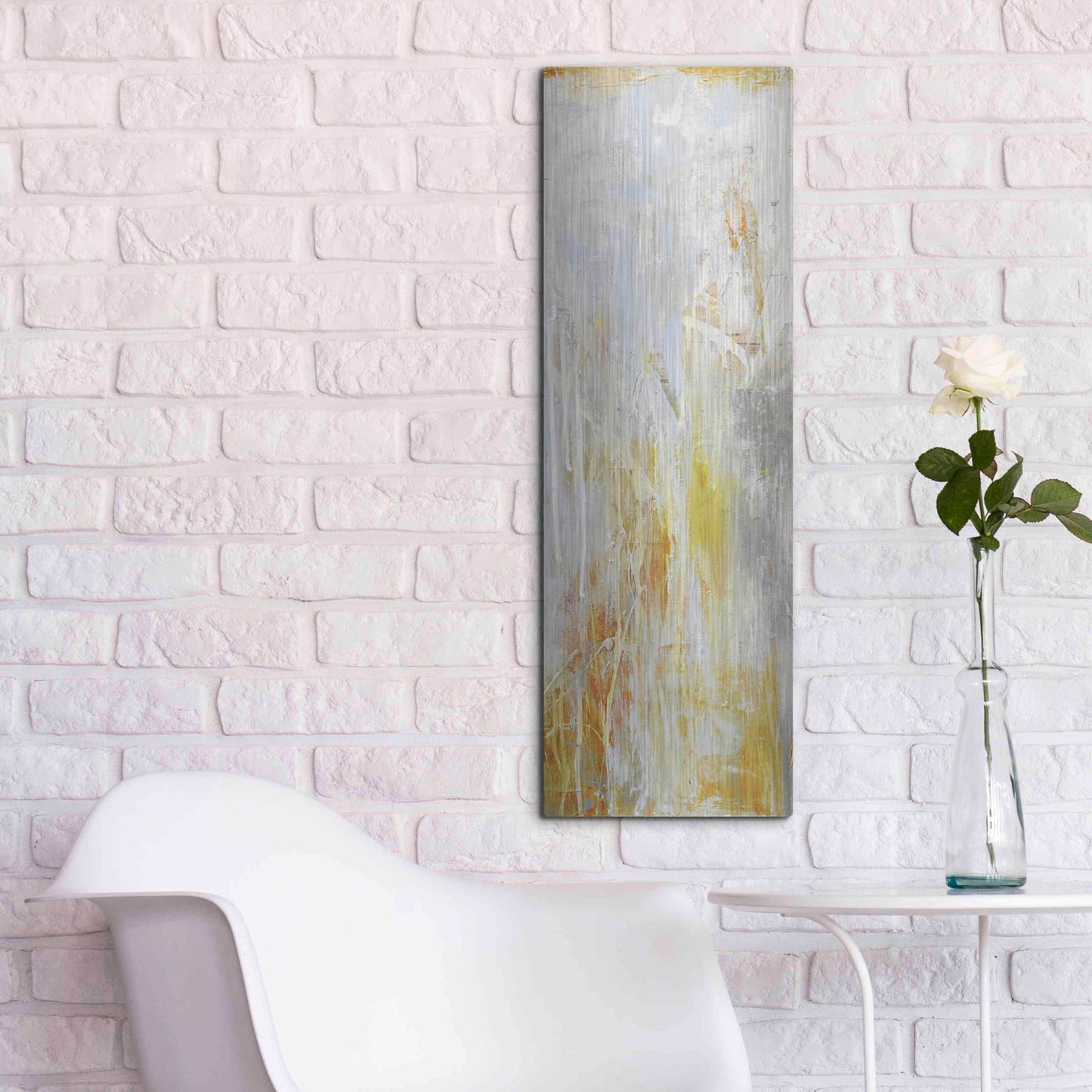 Luxe Metal Art 'Heart of Glass II' by Erin Ashley, Metal Wall Art,12x36