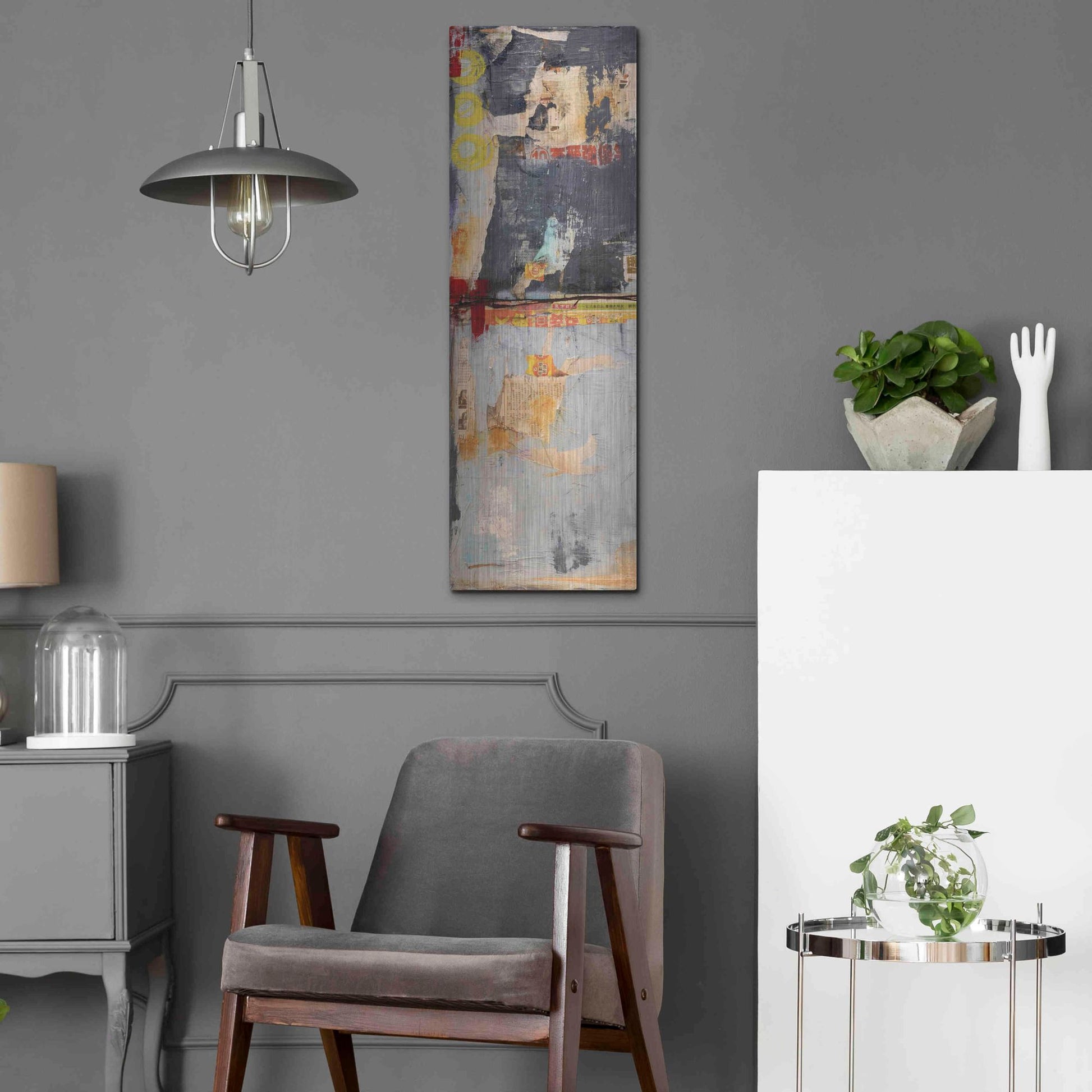 Luxe Metal Art 'Hong Kong Post I' by Erin Ashley, Metal Wall Art,12x36