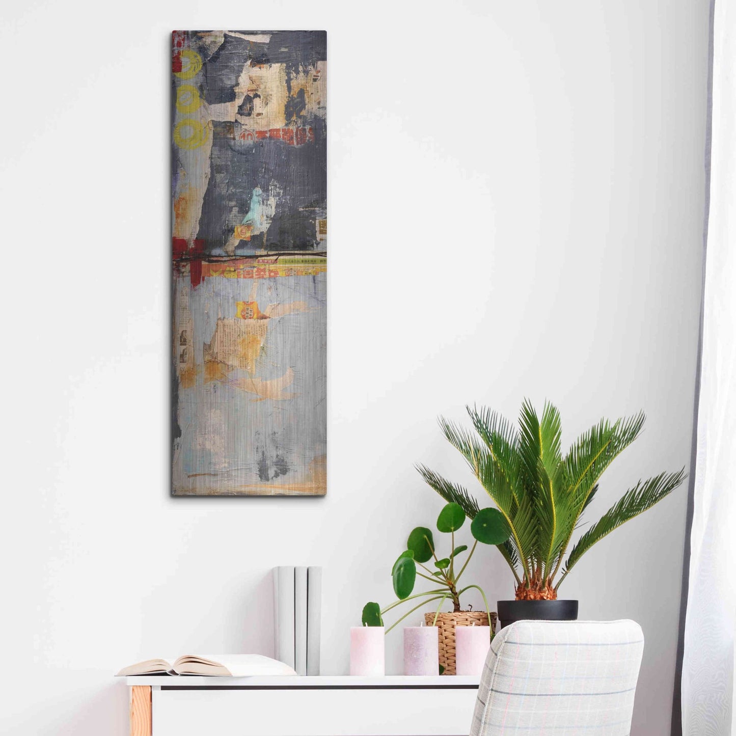 Luxe Metal Art 'Hong Kong Post I' by Erin Ashley, Metal Wall Art,12x36