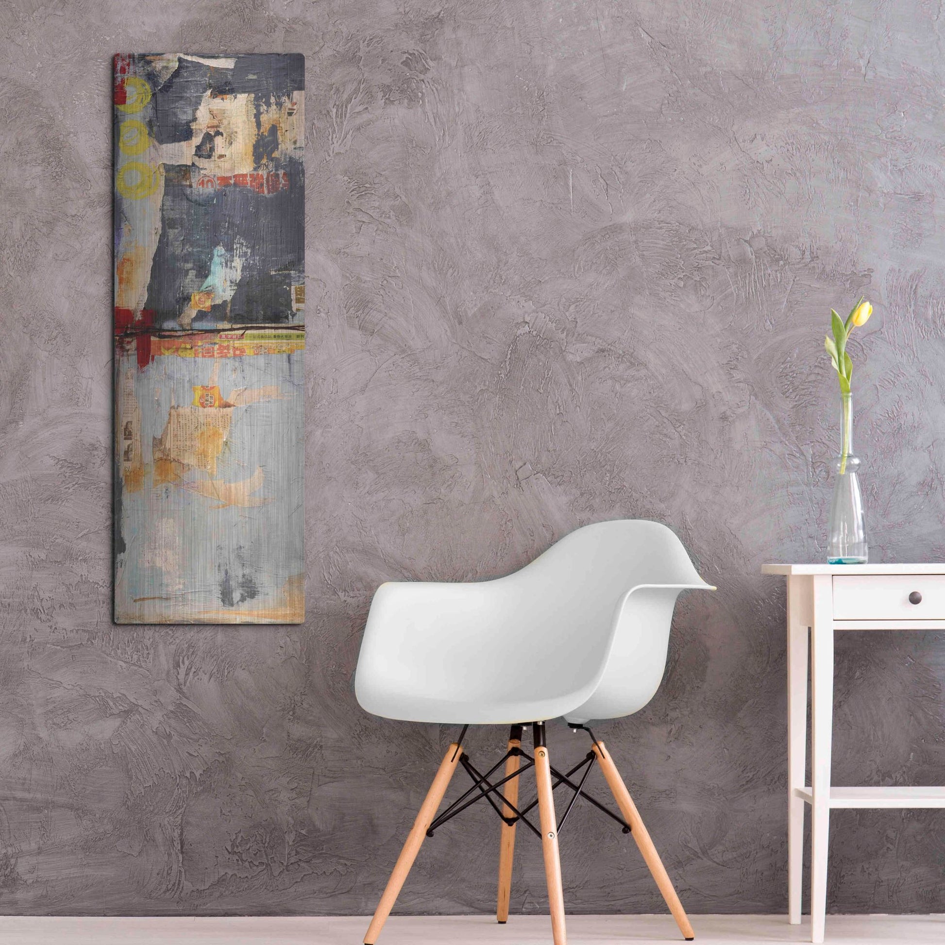 Luxe Metal Art 'Hong Kong Post I' by Erin Ashley, Metal Wall Art,16x48