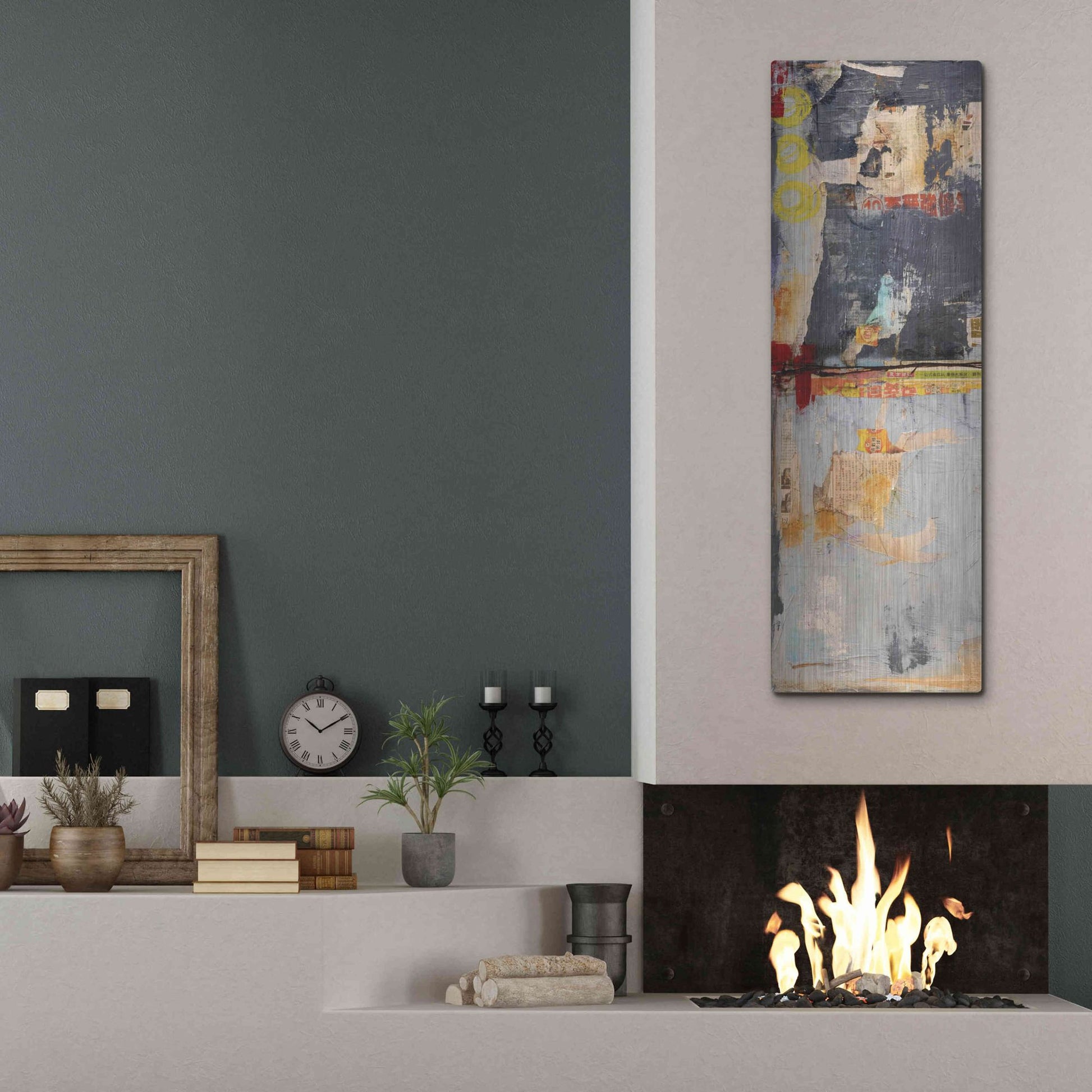 Luxe Metal Art 'Hong Kong Post I' by Erin Ashley, Metal Wall Art,16x48