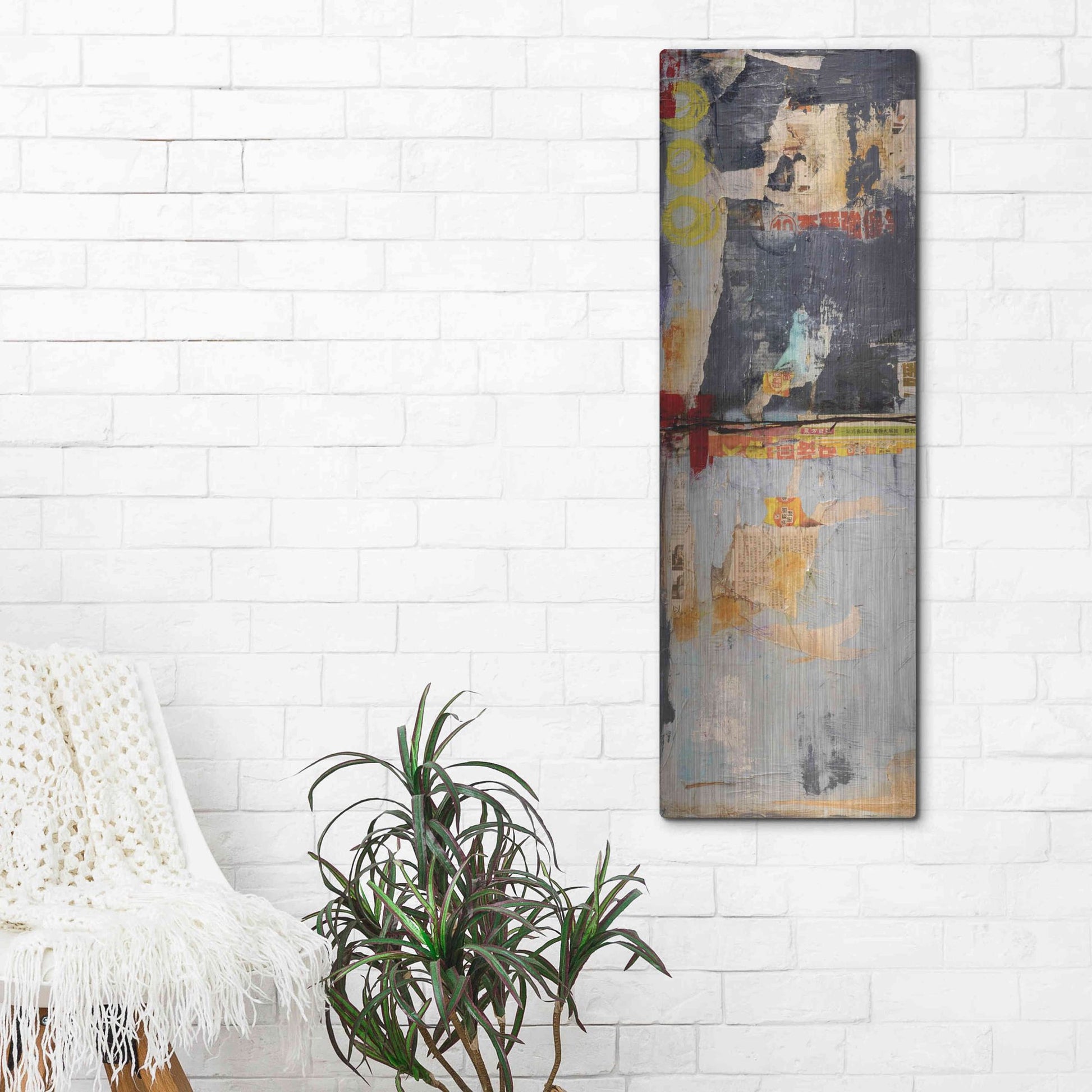 Luxe Metal Art 'Hong Kong Post I' by Erin Ashley, Metal Wall Art,16x48