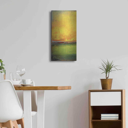 Luxe Metal Art 'Lime Wire I' by Erin Ashley, Metal Wall Art,12x24