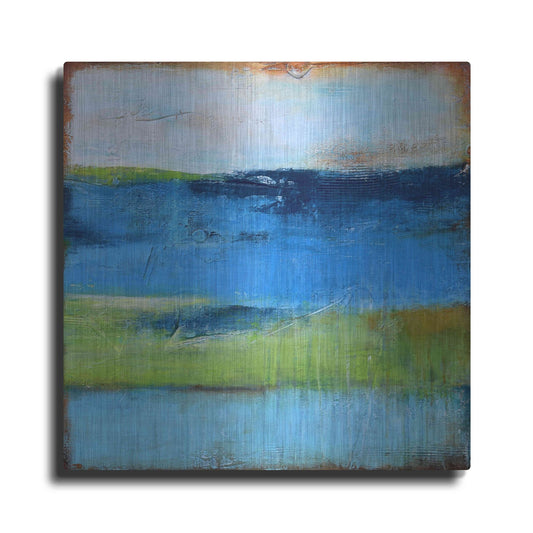 Luxe Metal Art 'Blue Ridge Escape II' by Erin Ashley, Metal Wall Art