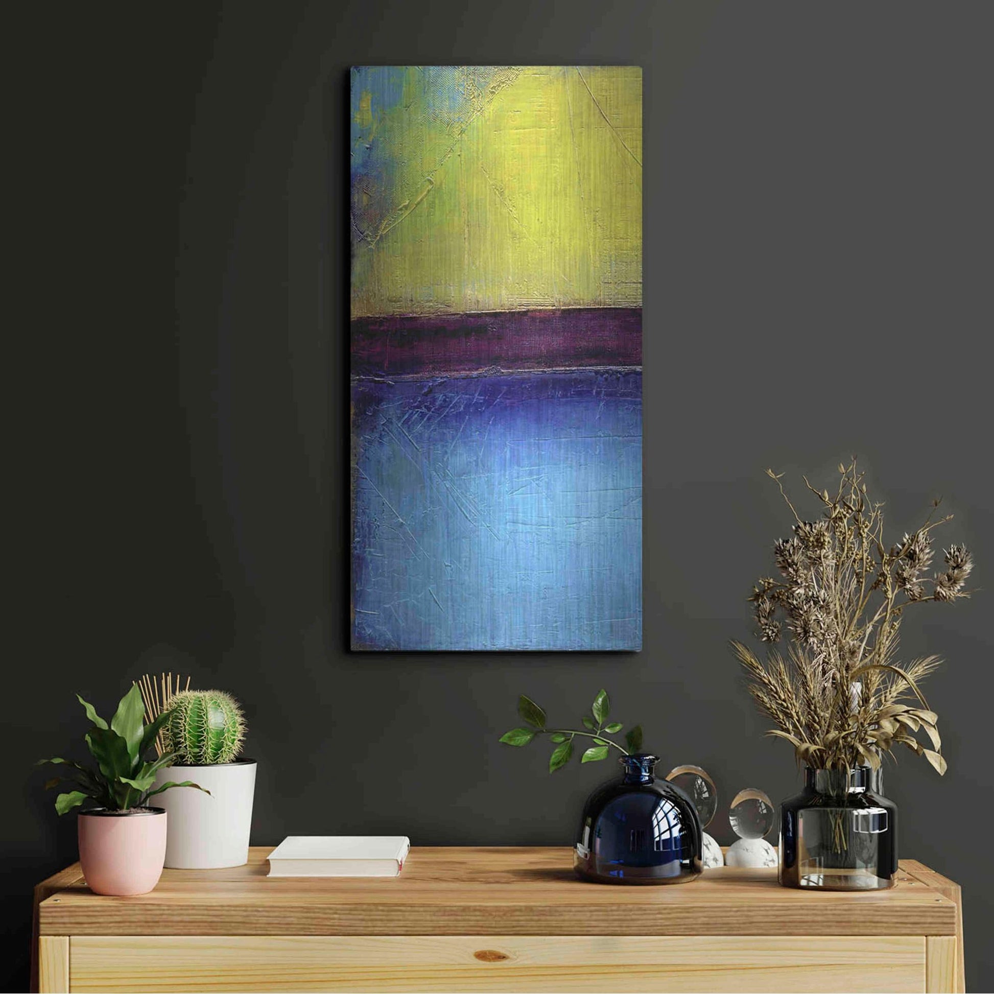 Luxe Metal Art 'Montego Bay I' by Erin Ashley, Metal Wall Art,12x24