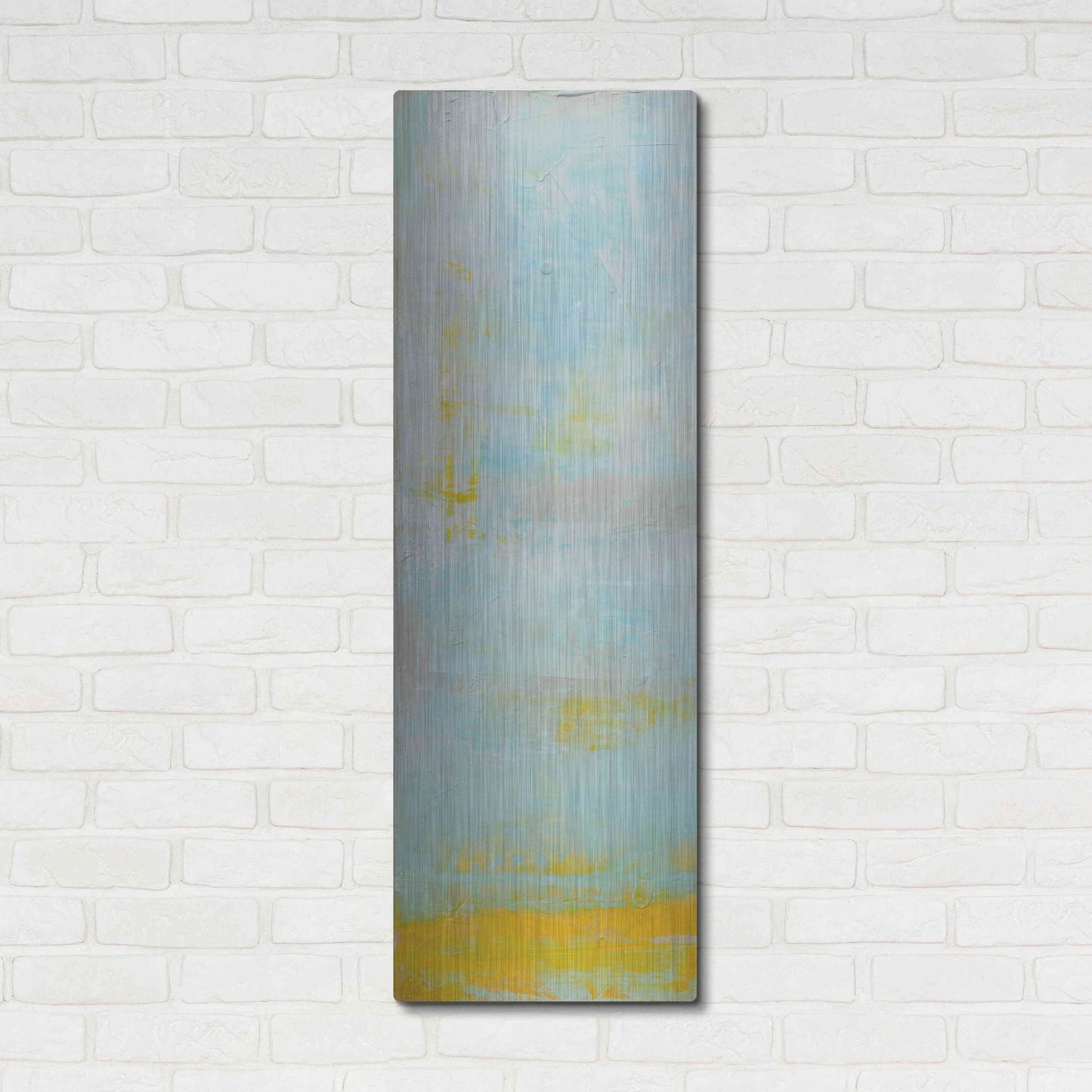 Luxe Metal Art 'New Horizon I' by Erin Ashley, Metal Wall Art,16x48