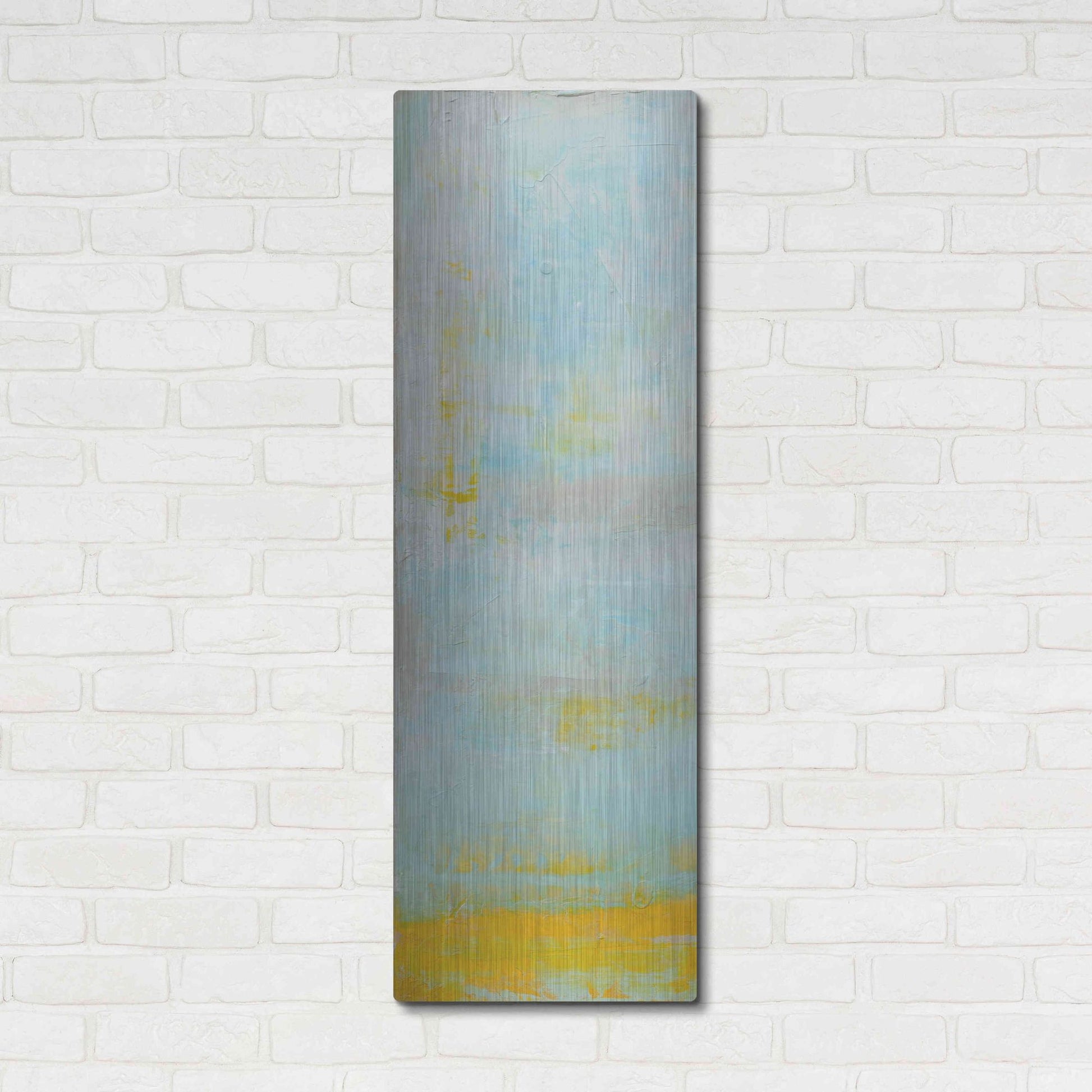 Luxe Metal Art 'New Horizon I' by Erin Ashley, Metal Wall Art,16x48