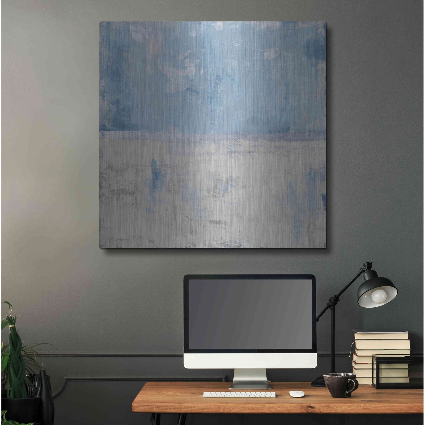 Luxe Metal Art 'Silver Aura' by Erin Ashley, Metal Wall Art,36x36