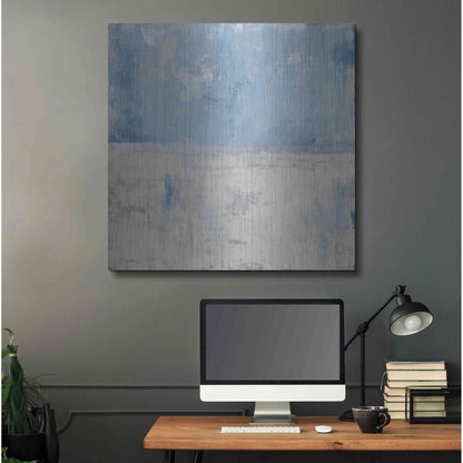 Luxe Metal Art 'Silver Aura' by Erin Ashley, Metal Wall Art,36x36