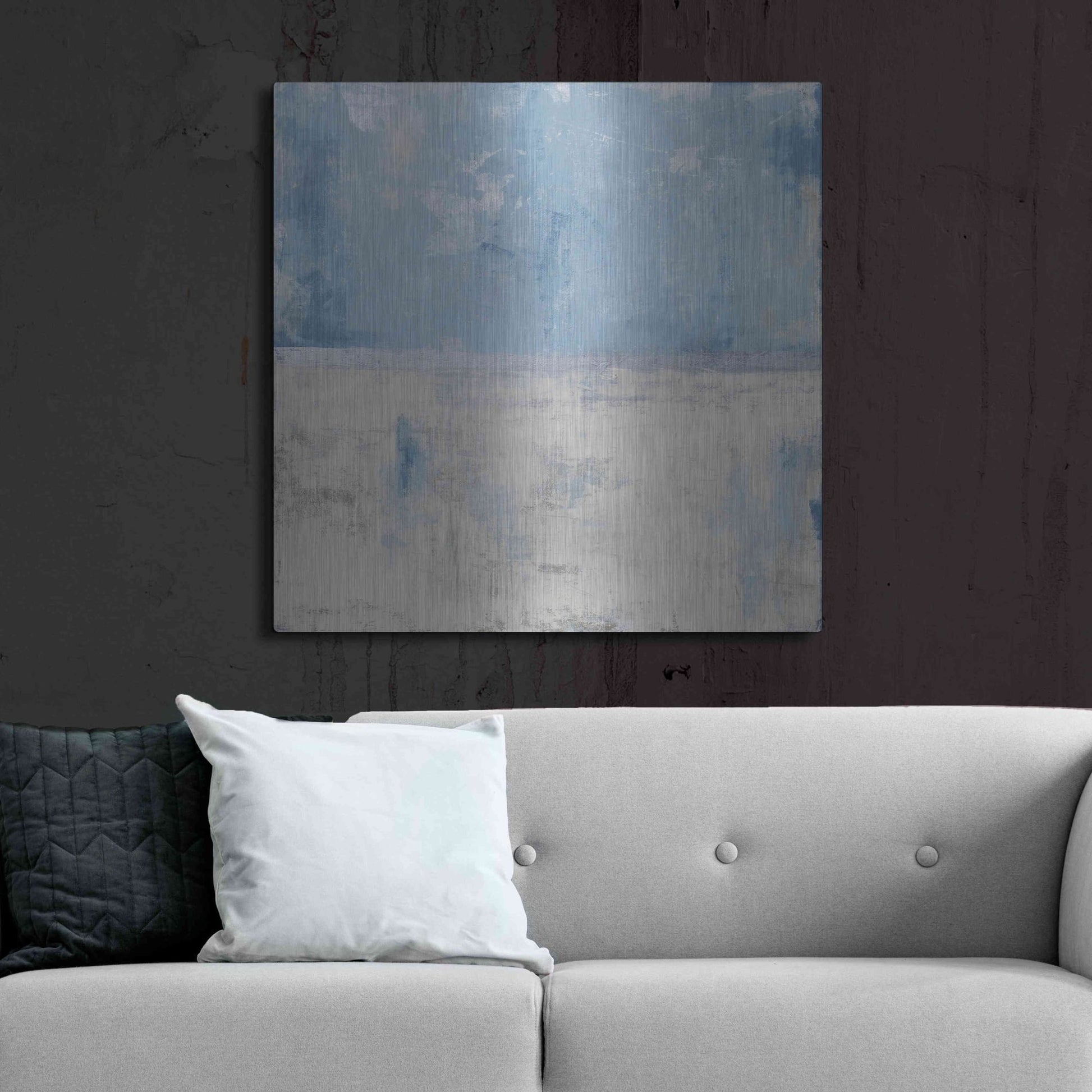 Luxe Metal Art 'Silver Aura' by Erin Ashley, Metal Wall Art,36x36