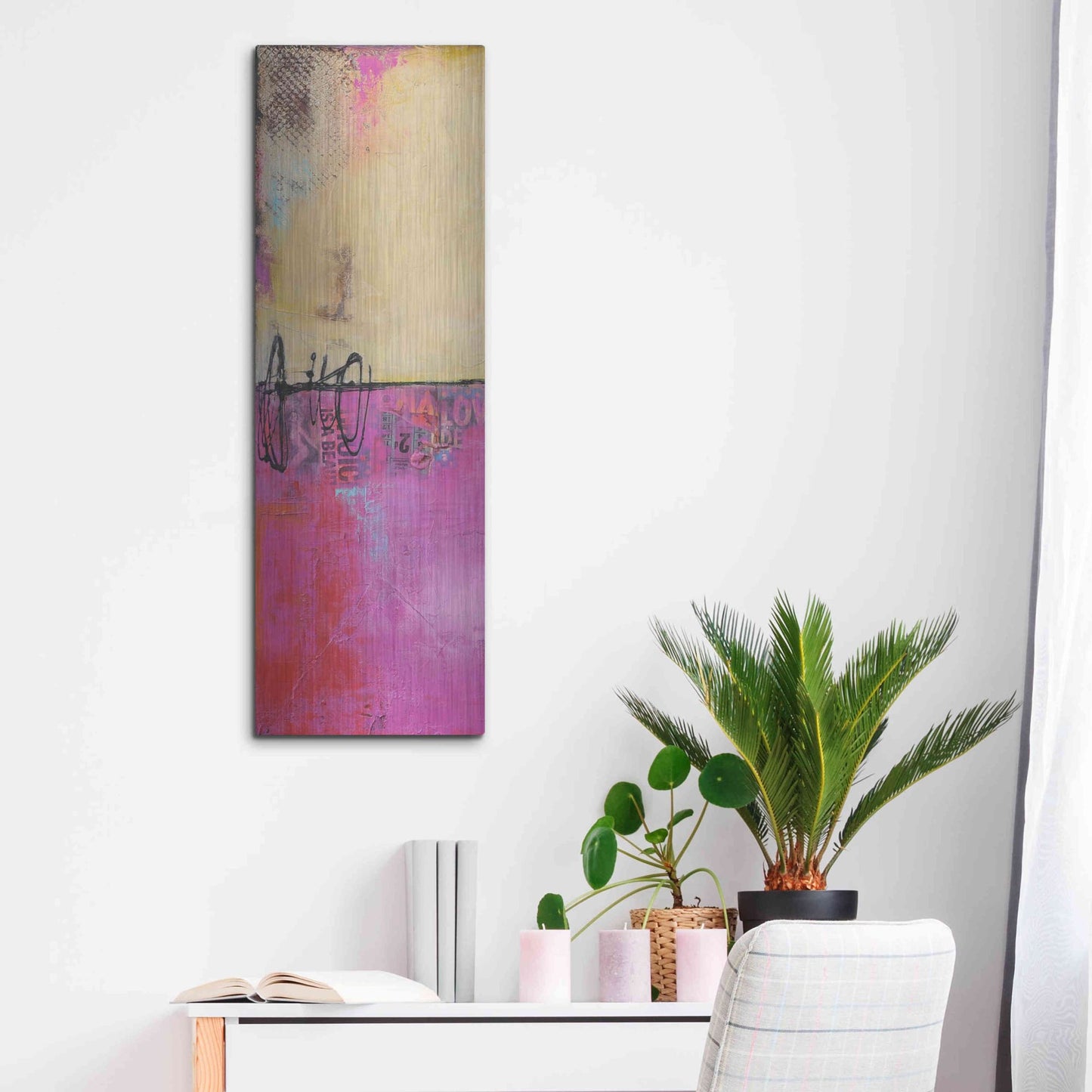 Luxe Metal Art 'Urban Poetry I' by Erin Ashley, Metal Wall Art,12x36