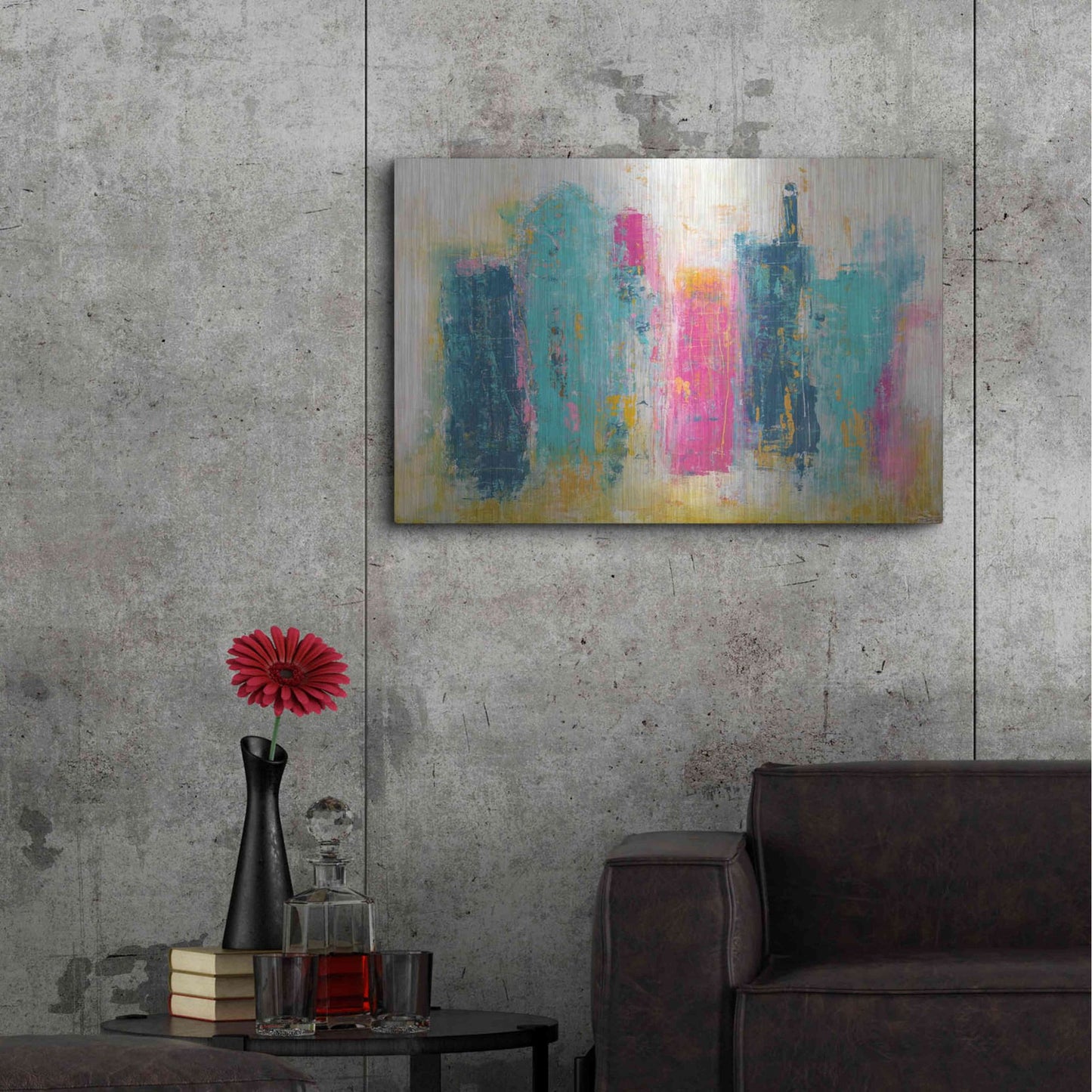 Luxe Metal Art 'City Dreams' by Erin Ashley, Metal Wall Art,36x24