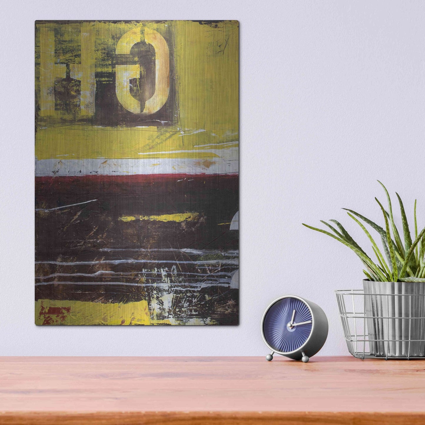 Luxe Metal Art 'Junction 234 I' by Erin Ashley, Metal Wall Art,12x16