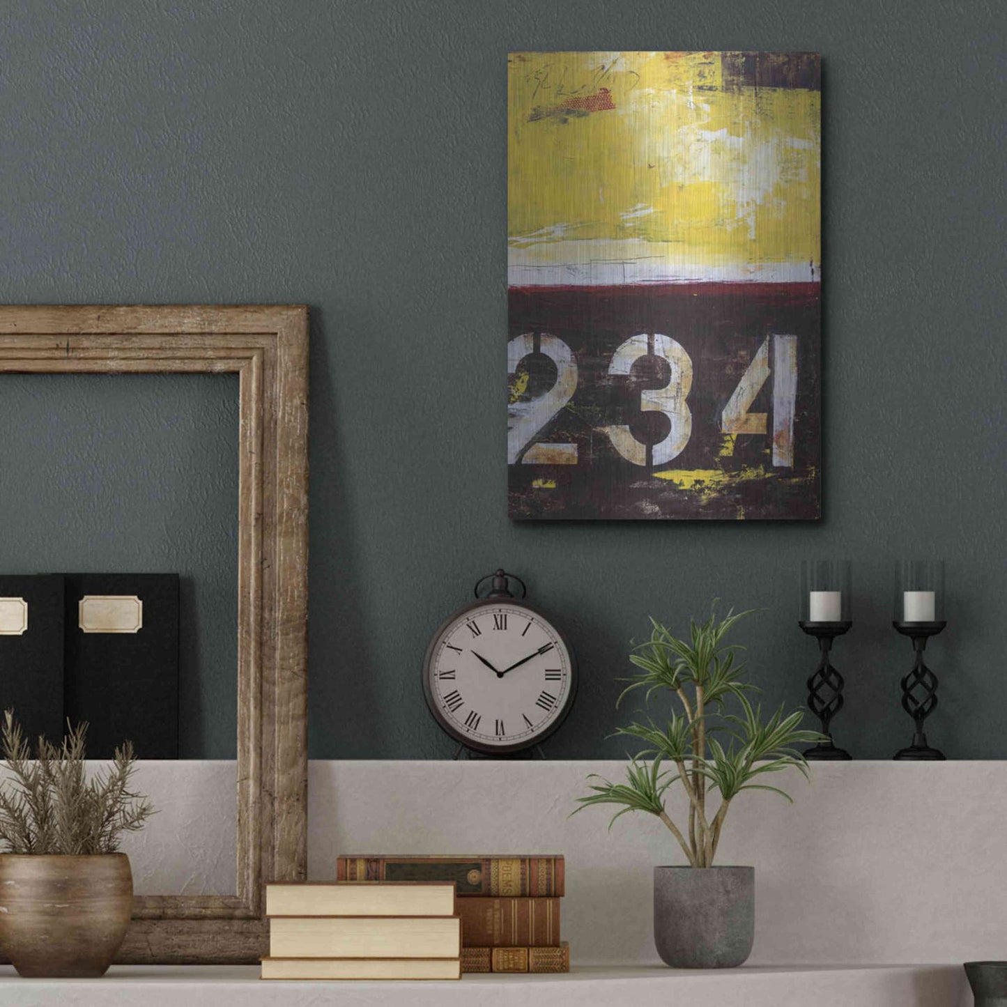 Luxe Metal Art 'Junction 234 II' by Erin Ashley, Metal Wall Art,12x16