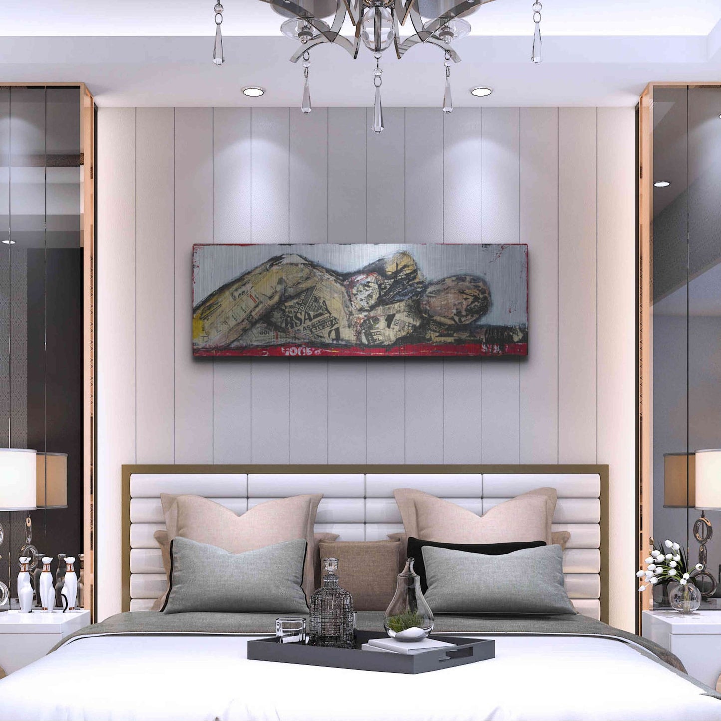 Luxe Metal Art 'One More Night' by Erin Ashley, Metal Wall Art,48x16