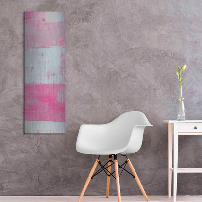 Luxe Metal Art 'Panels in Pink II' by Erin Ashley, Metal Wall Art,16x48