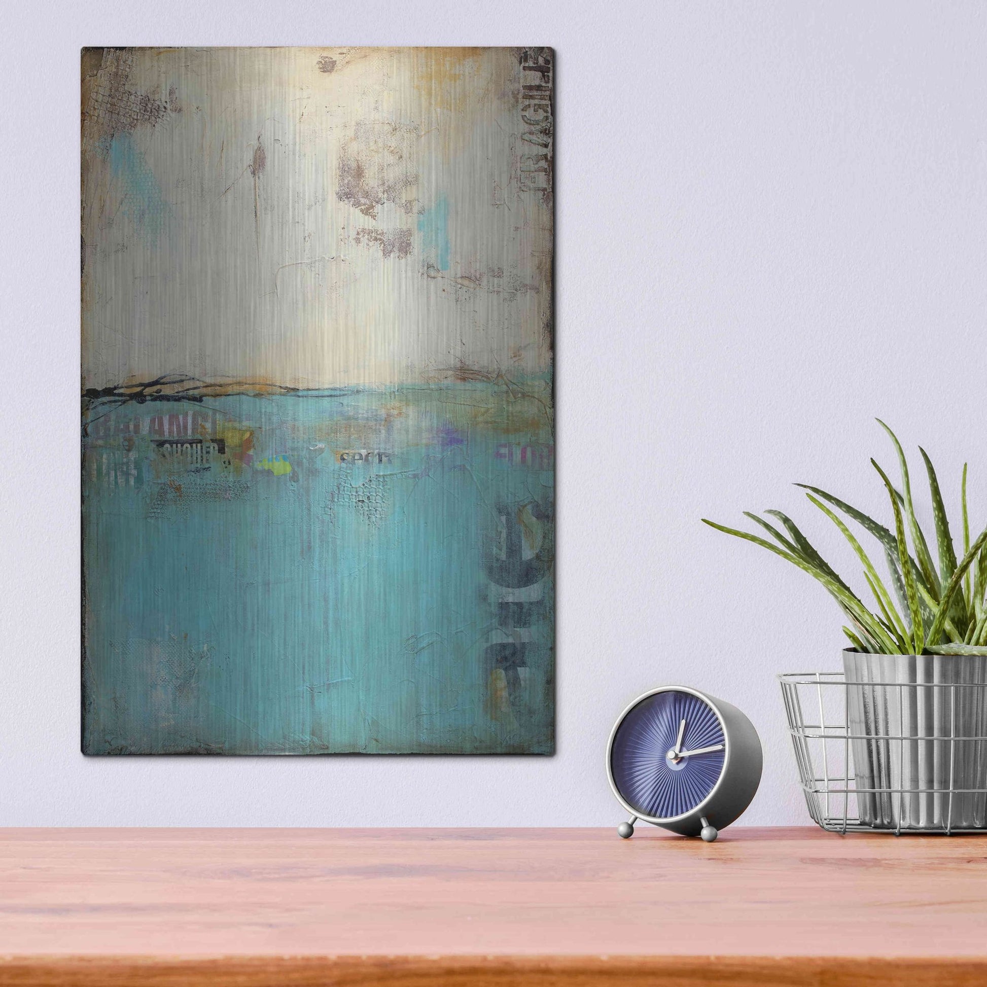 Luxe Metal Art 'Urban Edge' by Erin Ashley, Metal Wall Art,12x16