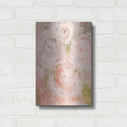 Luxe Metal Art 'Vintage Rose' by Erin Ashley, Metal Wall Art,12x16