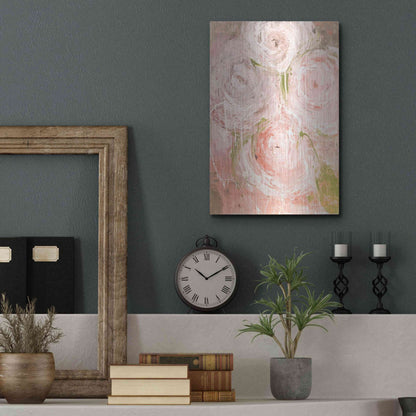 Luxe Metal Art 'Vintage Rose' by Erin Ashley, Metal Wall Art,12x16