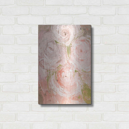 Luxe Metal Art 'Vintage Rose' by Erin Ashley, Metal Wall Art,16x24