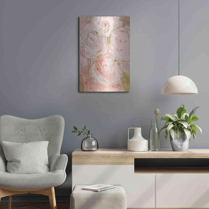 Luxe Metal Art 'Vintage Rose' by Erin Ashley, Metal Wall Art,16x24