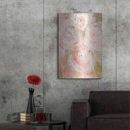 Luxe Metal Art 'Vintage Rose' by Erin Ashley, Metal Wall Art,24x36