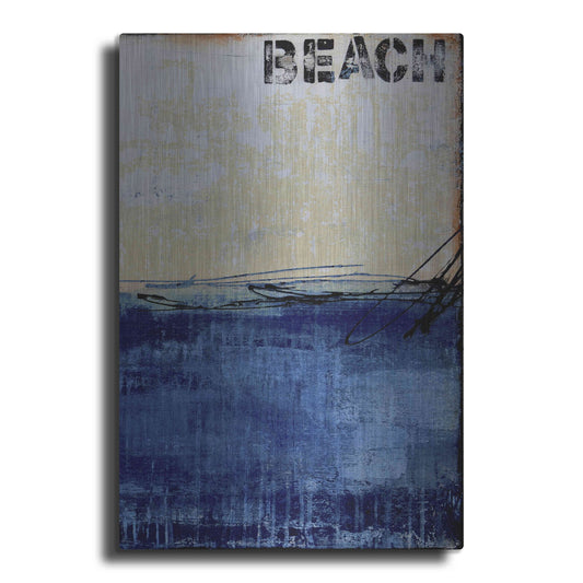 Luxe Metal Art 'Beach 45 II' by Erin Ashley, Metal Wall Art