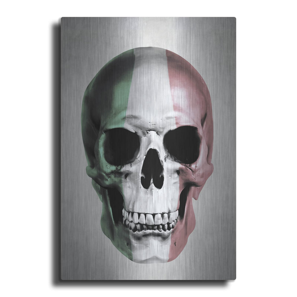 'Italian Skull Grey' by Nicklas Gustafsson – Metal Wall Art